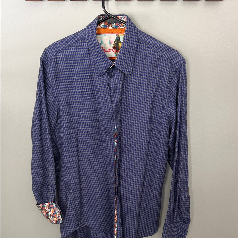 Robert Graham Blue and Multicolor Button Down Shirt